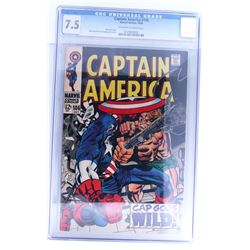 Vintage Comic Book Certified & Encased by CGC(198) CAPTAIN AMERICA 7.5
