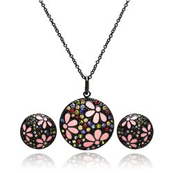 Brass CZ Necklace Set sbs0030 sbs0030