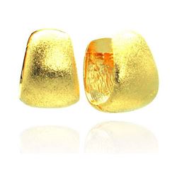Sterling Silver Gold Rhodium Plated Hoop Earring STE00494
