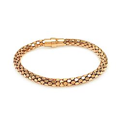Sterling Silver Rose Gold Plated Snake Skin Italian Bracelet itb00003rgp