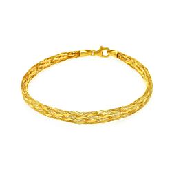Sterling Silver Gold Plated Net Italian Bracelet itb00094gp