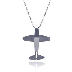 Stainless Steel Airplane Charm Pendant ssp00080