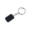 Image 1 : Stainless Steel Engravable Key Chain Rectangle Black Steel  - SKC00003