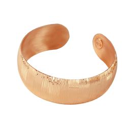 Sterling Silver RoseGold Plated Cuff Italian Bracelet ITB00158GP