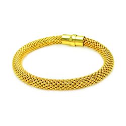 Sterling Silver Gold Plated Beaded Italian Bracelet itb00006gp