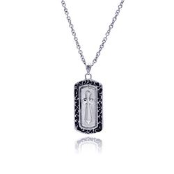 Stainless Steel Cross Dogtag Necklace ssn00028