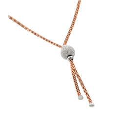 Sterling Silver Rose Gold Plated Necklace ECN001RGP