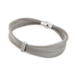 Sterling Silver Gold Plated Mesh Italian Bracelet jpb00003
