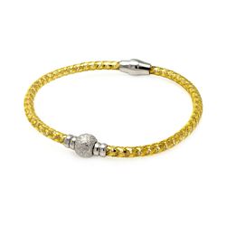 Sterling Silver Gold Plated Sterling Silver Bead Italian Bracelet itb00027gp