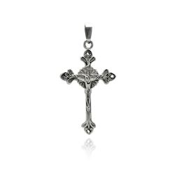 Stainless Steel Cross Jesus Charm Pendant ssp00282