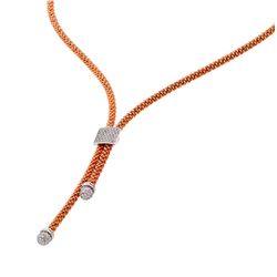 Sterling Silver Rose Gold & Rhodium Plated Italian Necklace ITN00106RGP