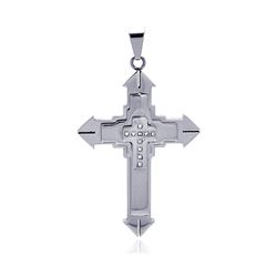 Stainless Steel Multi Layer Cross Charm Pendant ssp00135