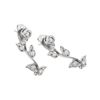 Image 1 : Sterling Silver Rhodioum Plated Rose CZ Inlay Stud Earring BGE00217
