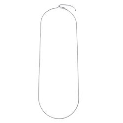 Sterling Silver Rhodium Plated Snake Spine Back Necklace DIN00010RH