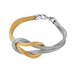 Sterling Silver Gold Plated Mesh Infinity Knot Italian Bracelet JPB00023GP