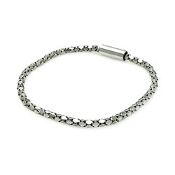 Sterling Silver Rhodium Plated Skinny Multi Circle Italian Bracelet itb00015rh