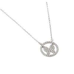 Sterling Silver Rhodium Plated Butterfly Circle Necklace BGP00998