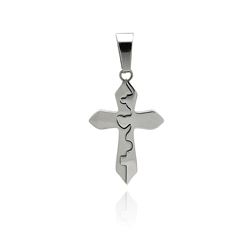 Stainless Steel Puzzle Cross Charm Pendant ssp00274