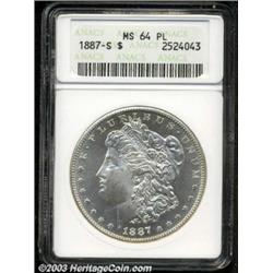 1887-S $1 MS64 Prooflike ANACS.