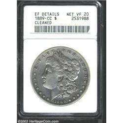 1889-CC $1--Cleaned--ANACS. XF Details, Net VF20.