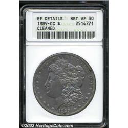 1889-CC $1 VF30 ANACS. XF Details, Net VF30.