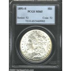 1891-S $1 MS65 PCGS.
