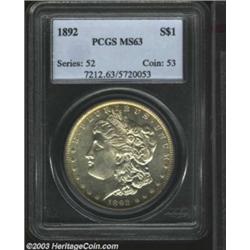 1892 $1 MS63 PCGS.