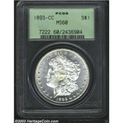 1893-CC $1 MS60 PCGS.
