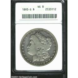 1893-S $1 VG8 ANACS.