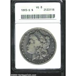 1893-S $1 VG8 ANACS.