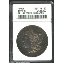 1892 $1--Altered Surfaces--ANACS. Net PR60.