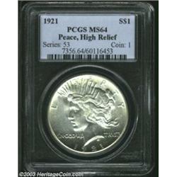 1921 $1 MS64 PCGS.