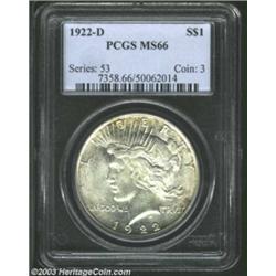 1922-D $1 MS66 PCGS.