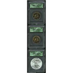 2000 Silver Eagle, Millennium Set MS69 ICG,