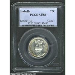 1893 25C Isabella Quarter AU58 PCGS.