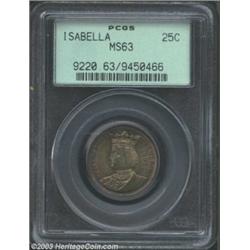 1893 25C Isabella Quarter MS63 PCGS.