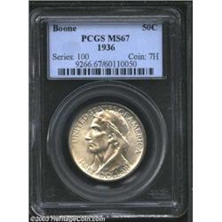 1936 50C Boone MS67 PCGS.