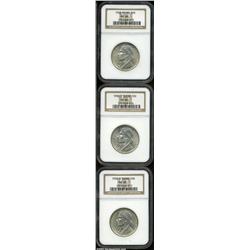 1938 SET Boone PDS Set MS66, MS66, and MS65 NGC.