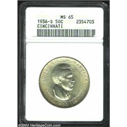 1936-S 50C Cincinnati MS65 ANACS.