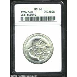 1936 50C Gettysburg MS62 ANACS.