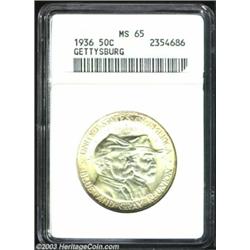 1936 50C Gettysburg MS65 ANACS.