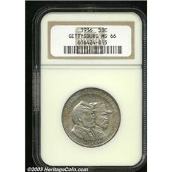 1936 50C Gettysburg MS66 NGC.