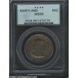 1934 50C Maryland MS66 PCGS.