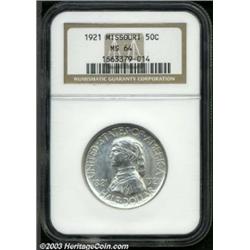 1921 50C Missouri MS64 NGC.