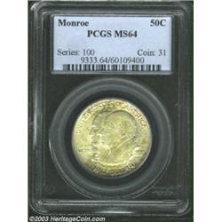 1923-S 50C Monroe MS64 PCGS.