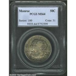 1923-S 50C Monroe MS64 PCGS.