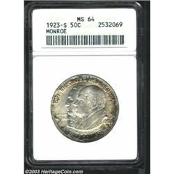 1923-S 50C Monroe MS64 ANACS.