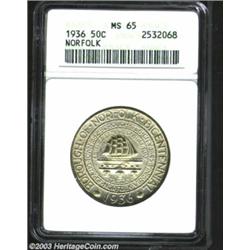 1936 50C Norfolk MS65 ANACS.