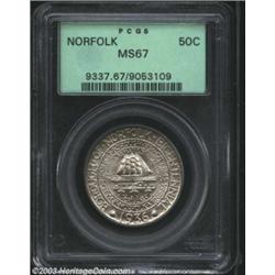 1936 50C Norfolk MS67 PCGS.