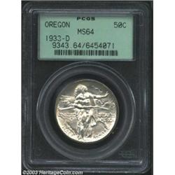 1933-D 50C Oregon MS64 PCGS.